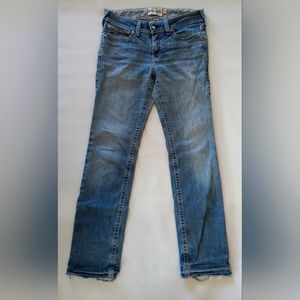 Ariat Real Denim Jeans Sz 30R Raw Hem Bootcut Light Wash Mid Rise